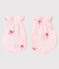 Babyfäustlinge aus Rippstrick rosa VIENNE/weiss MULTICO