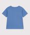 Kurz&auml;rmeliges Kinder-T-Shirt mit Motiv blau