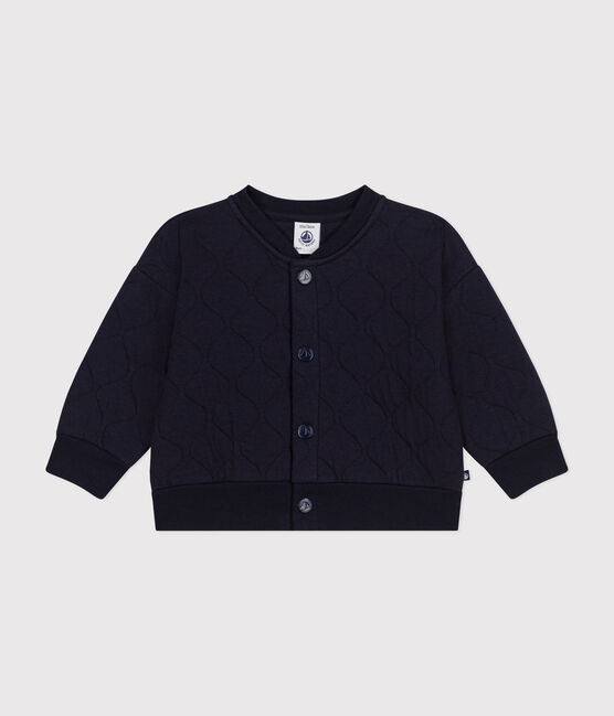 Baby-Teddyjacke aus gestepptem Doppeljersey blau SMOKING