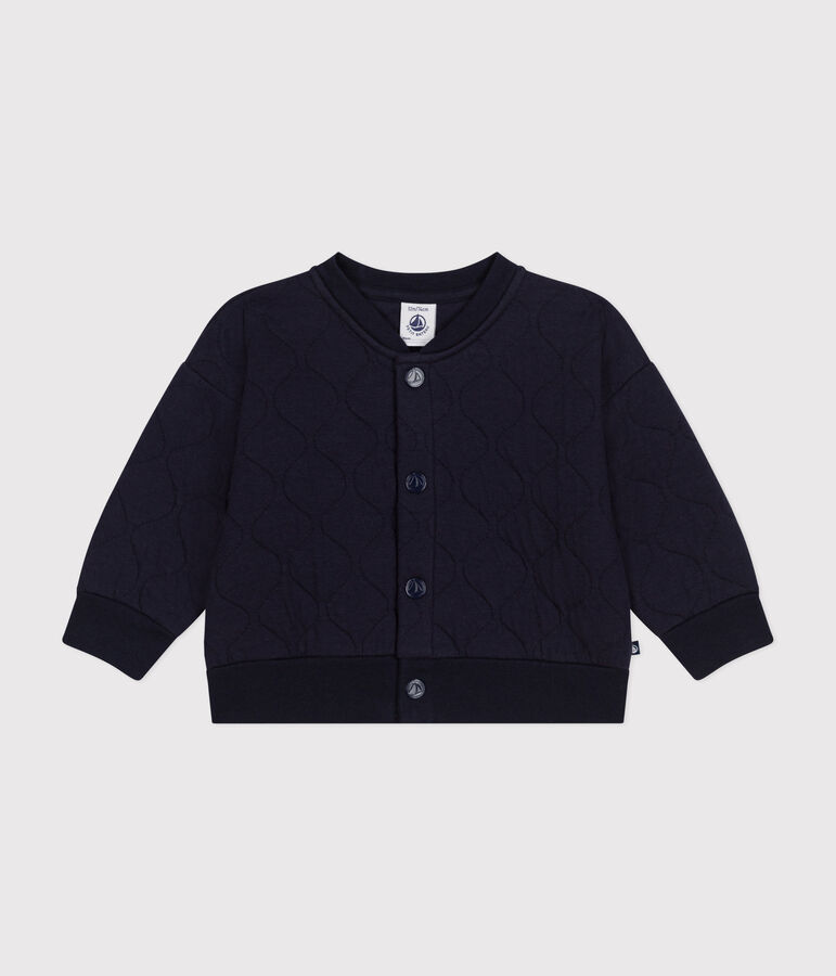 Baby-Teddyjacke aus gestepptem Doppeljersey blau SMOKING