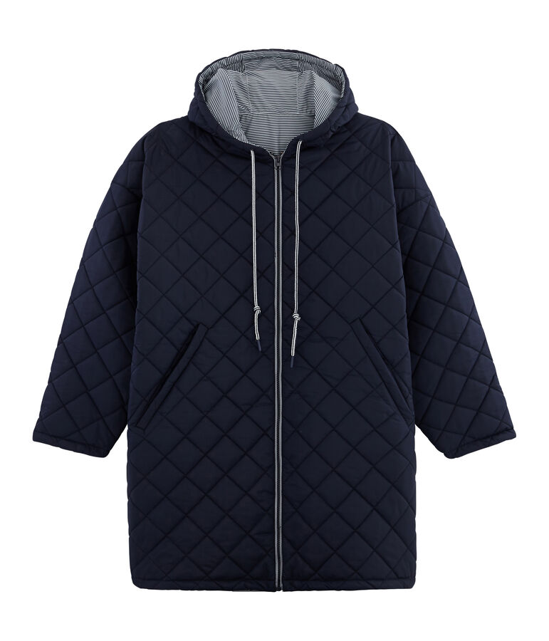 Warme lange Windjacke unisex blau SMOKING