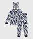 Kinder-Pyjama zum Verkleiden aus Baumwolle mit Zebra-Motiv