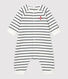 Baby-Overall aus Bio-Baumwoll-Molton mit Marinestreifen