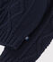 Baby-Strickpullover aus Baumwolle mit Zöpfen blau SMOKING