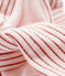 Gestreiftes Baby-Haarband aus doppelt gewirkter Baumwolle Mädchen rosa FLEUR/rosa COPPER
