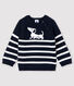 Gestreifter Baby-Pullover mit Muster für Jungen