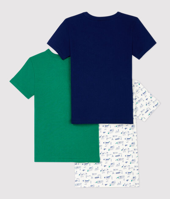 3er-Set kurzärmelige T-Shirts aus Baumwolle mit Fahrzeug-Motiv für Jungen variante 1
