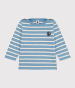 Baby-Streifenshirt aus dickem Jersey AZUL/ MONTELIMAR