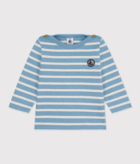 Baby-Streifenshirt aus dickem Jersey AZUL/ MONTELIMAR