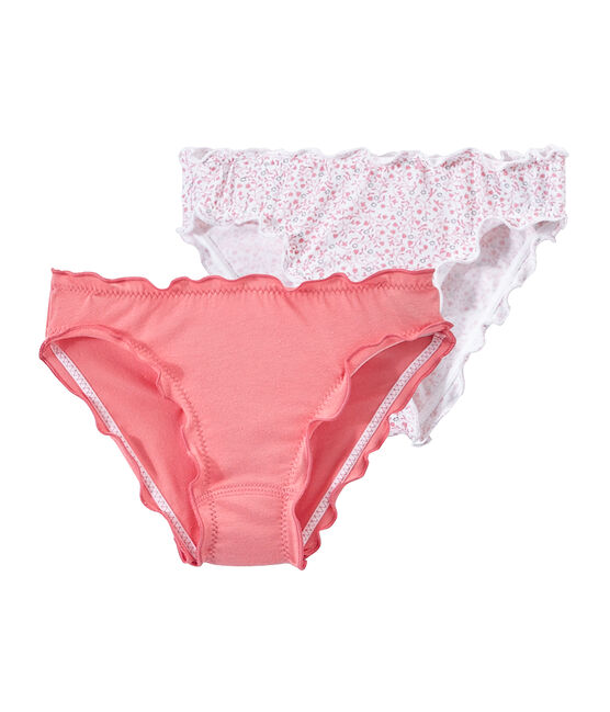 Mädchen-Slips mit Volants im 2er-Set weiss LOT