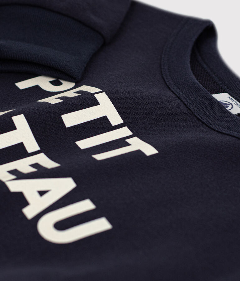 Kinder-Sweatshirt aus Molton f&uuml;r M&auml;dchen und Jungen blau