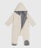 Wattierter Baby-Overall mit Kapuze und Füßchen, einfarbig beige MONTELIMAR CHINE