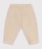Baby-Hose aus einfarbiger Baumwolle mit Aufn&auml;her im Cargo-Stil beige