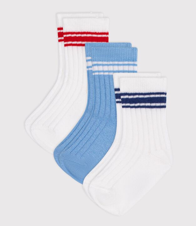 3er-Set Baby-Socken aus Baumwolle vielfarbig