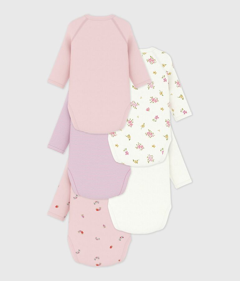 Set lang&auml;rmeliger Wickelbodys aus bedruckter Baumwolle vielfarbig