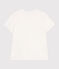 Damen T-Shirt Le Droit aus einfarbiger Baumwolle weiss MARSHMALLOW
