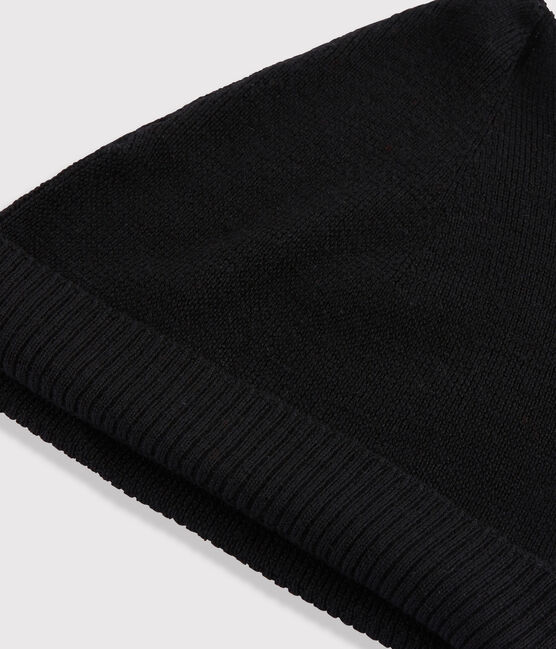 Wollmütze für Damen schwarz NOIR