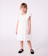 Kurzärmeliges Kinder-Kleid aus einfarbiger Baumwolle
