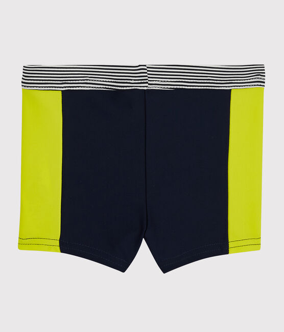 Umweltfreundliche Badeshorts Baby Jungen blau SMOKING/gelb JAUNE