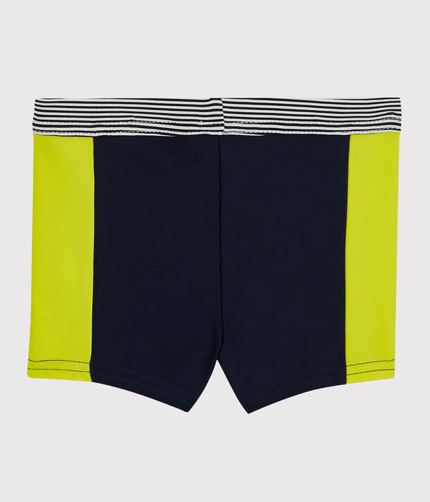 Umweltfreundliche Badeshorts Baby Jungen blau/gelb