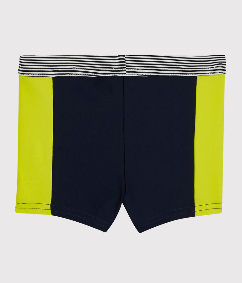 Umweltfreundliche Badeshorts Baby Jungen blau/gelb