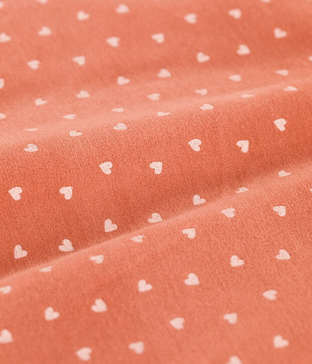 BABYSCHLAFSACK AUS NICKI MIT HERZMUSTER, TOG-WERT 2 rosa/naturfarben