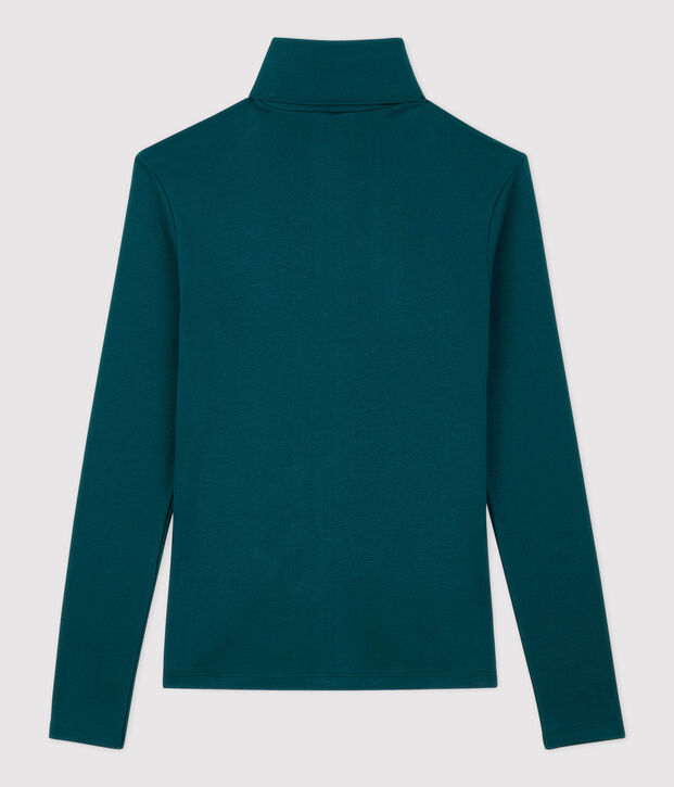 Klassisches Rollkragenshirt aus Baumwolle f&uuml;r Damen gr&uuml;n
