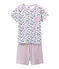 Bedruckter Jungen-Schlafanzug mit Streifen weiss ECUME/blau SMOKING/ MULTICO
