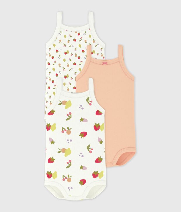 3er-Set Baby-Tr&auml;gerbodys aus Baumwolle vielfarbig