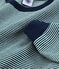 Rippstrick-Pyjama für kleine Jungen grün PINEDE/weiss MARSHMALLOW