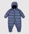 Baby-Fliegeroverall mit Streifenmuster blau SMOKING/weiss MARSHMALLOW