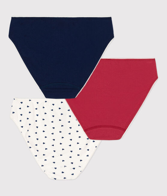 3er-Set Slips aus Baumwolle und Elastan für Mädchen variante 1
