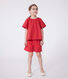 Kurzärmelige Kinder-Bluse mit Blumenmuster