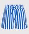 Kinder-Badeshorts mit Streifen blau/weiss