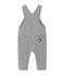 Gesteppte Baby-Jungen-Latzhose aus gedoppeltem Jersey grau SUBWAY CHINE