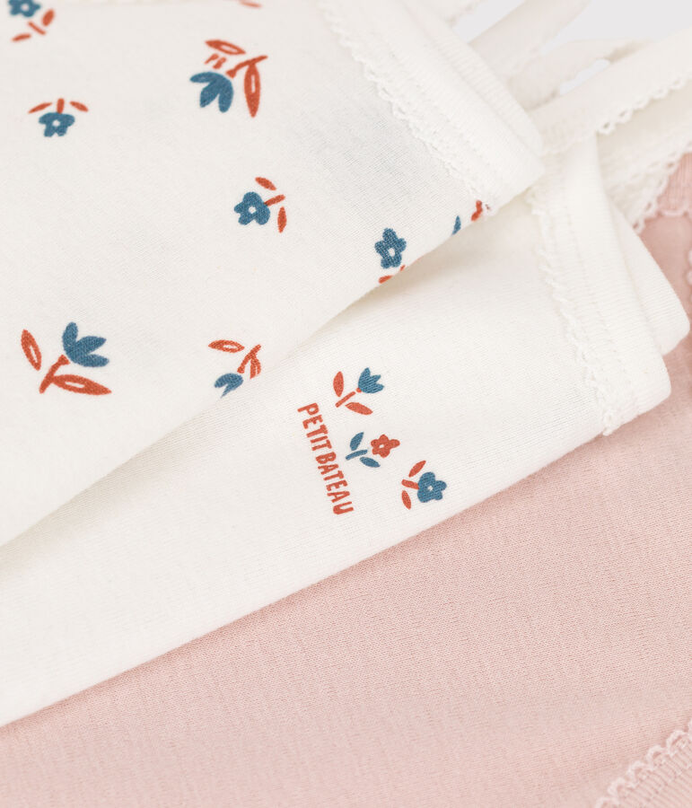 3er-Set gebl&uuml;mte Tr&auml;gerbodys aus Baumwolle f&uuml;r Babys vielfarbig