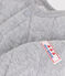 Baby-Cardigan aus einfarbigem festen Baumwollstoff grau FUMEE CHINE