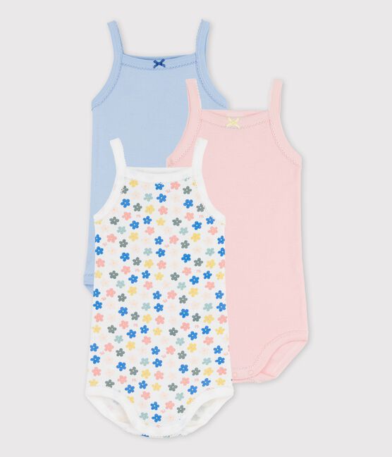 3er-Set geblümte Baby-Bodys aus Baumwolle mit Trägern variante 1