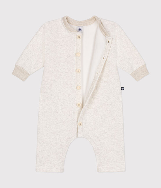Langer Baby-Overall aus weichem und warmen Molton beige MONTELIMAR CHINE