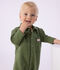 Langer Baby-Overall aus einfarbiger Baumwolle OLIVINE