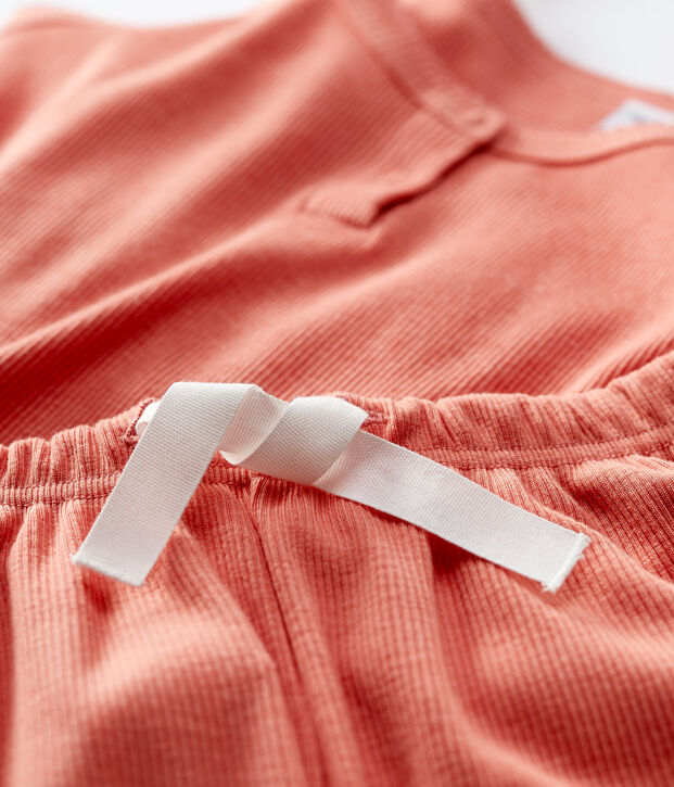 Kinder-Kurzpyjama aus Baumwolle und Lyocell f&uuml;r M&auml;dchen rosa