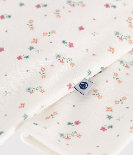 Baby-Bodyjama ohne Füßchen aus Baumwolle mit Blumenmotiv weiss MARSHMALLOW/weiss MULTICO