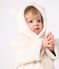 Wattierter Baby-Mantel mit Kapuze aus Sherpa naturfarben MILK