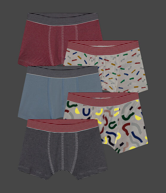 Set aus 5 Kinder-Boxershorts mit Skateboard-Motiv, aus Baumwolle variante 1