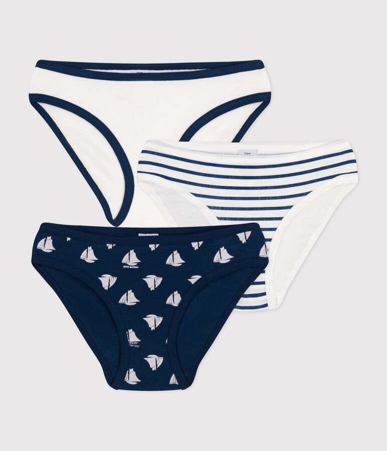 3er-Set Slips f&uuml;r M&auml;dchen aus Baumwolle vielfarbig