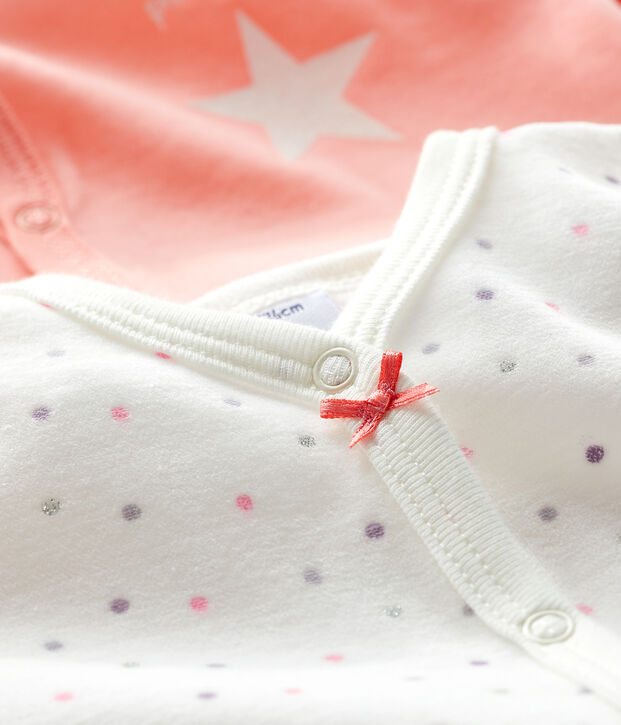 2er-Set Baby-Strampler f&uuml;r M&auml;dchen aus Velours vielfarbig