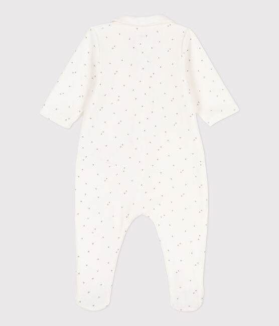 Strampler aus Nicki mit Sternenmuster weiss MARSHMALLOW/grau GRIS