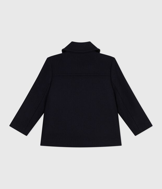 Kinder-Caban aus einfarbiger Schurwolle SMOKING