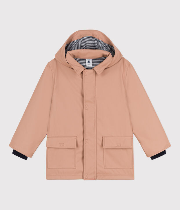 KLASSISCHE KINDER-REGENJACKE AUS RECYCELTEM MATERIAL beige