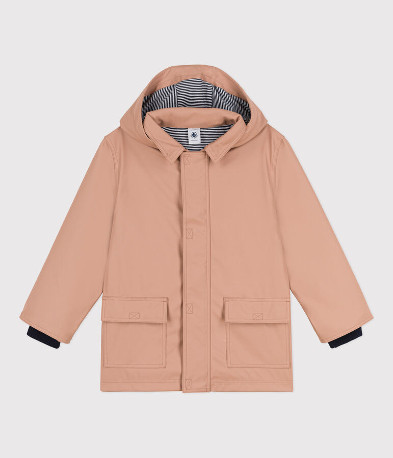 KLASSISCHE KINDER-REGENJACKE AUS RECYCELTEM MATERIAL beige